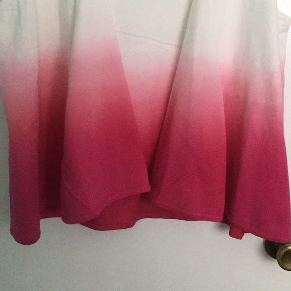 WD.NY - Ombré Open Front Sleeveless Pink Sweater - Picture 3 of 7